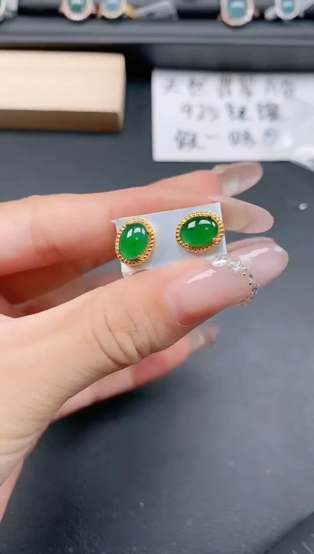 银S925镶嵌戒指翡翠11