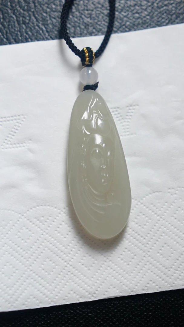 颈饰未镶嵌和田玉观音