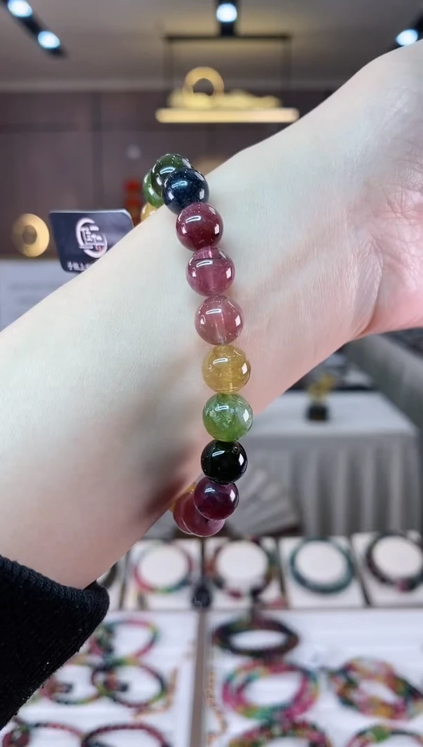 【闪购商品】碧玺单圈手串9mm+未镶嵌一物一证dan