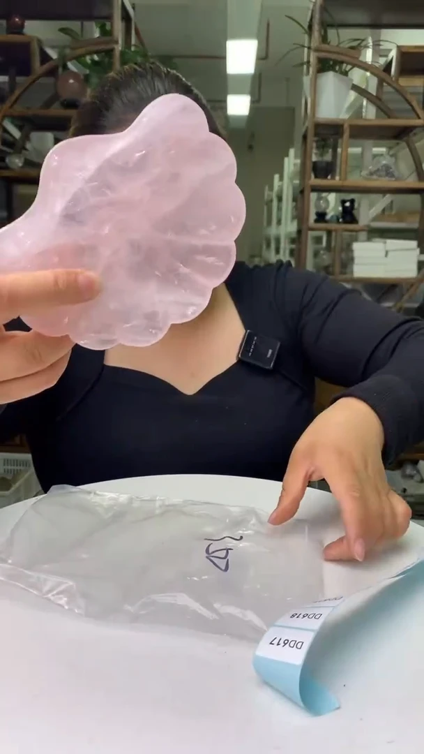 碗未镶嵌水晶粉水晶碗D616