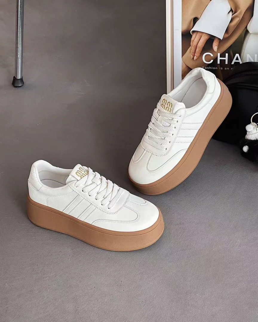 【鞋爱】1392-2板鞋厚底秋季透气休闲板鞋小白鞋