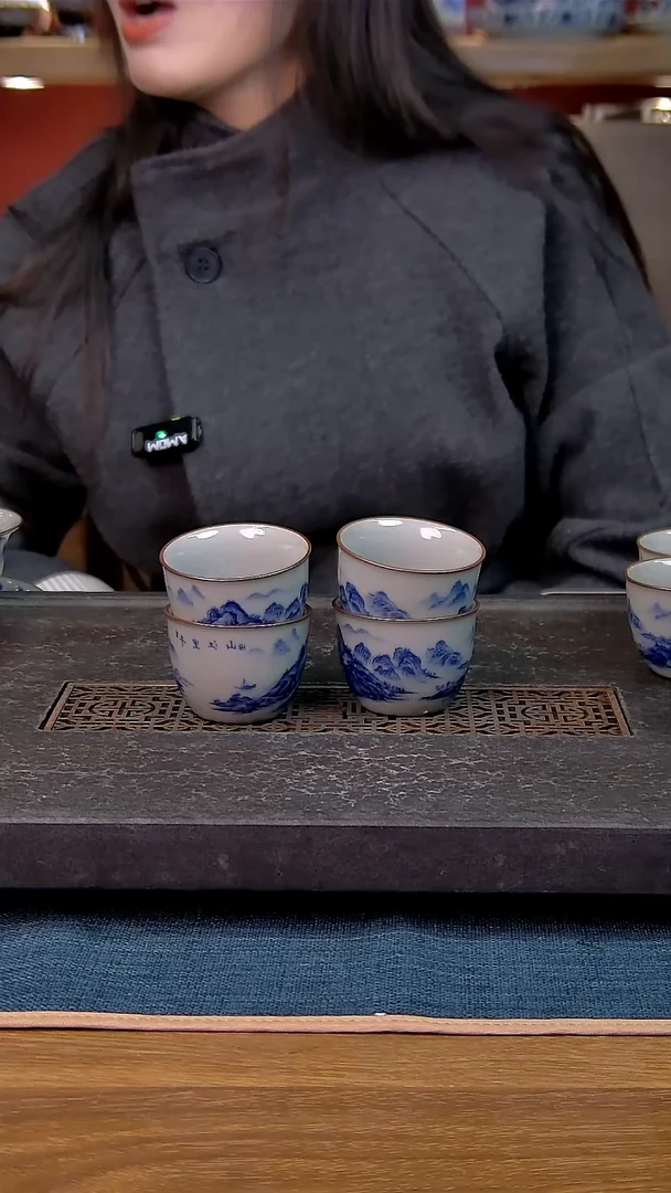 顺*简装家用款4件套 老陶泥开片纹陶瓷茶具