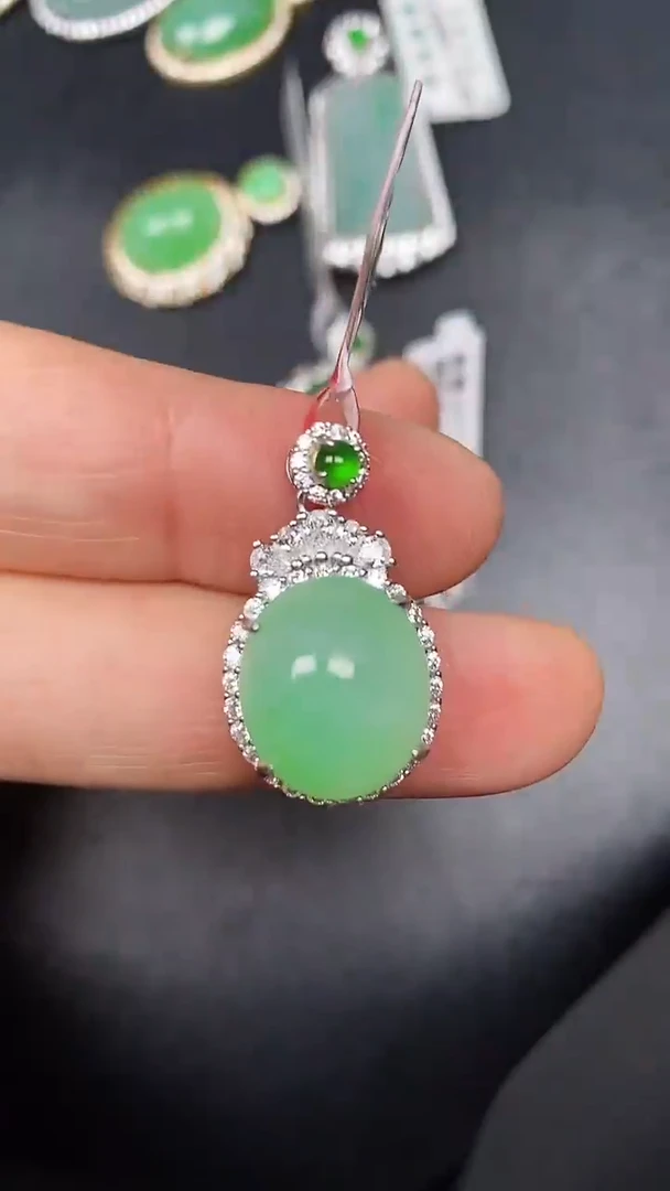 银S925镶嵌戒指翡翠4600