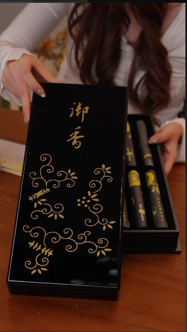 陶125-日本线香漆盒