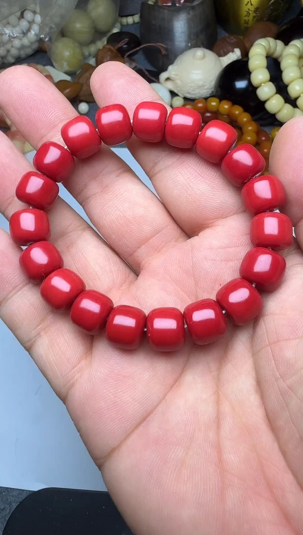 驼骨手串/手链1.2红色工艺品