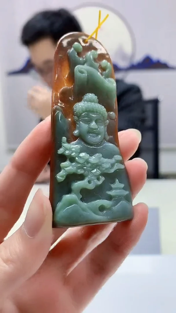 【闪购商品】定制翡翠未镶嵌5153zm-毛货挂件观音71