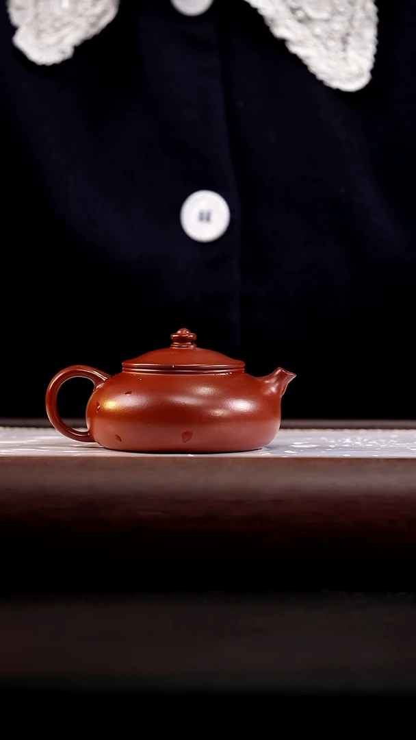 茶壶紫砂红皮龙寒江