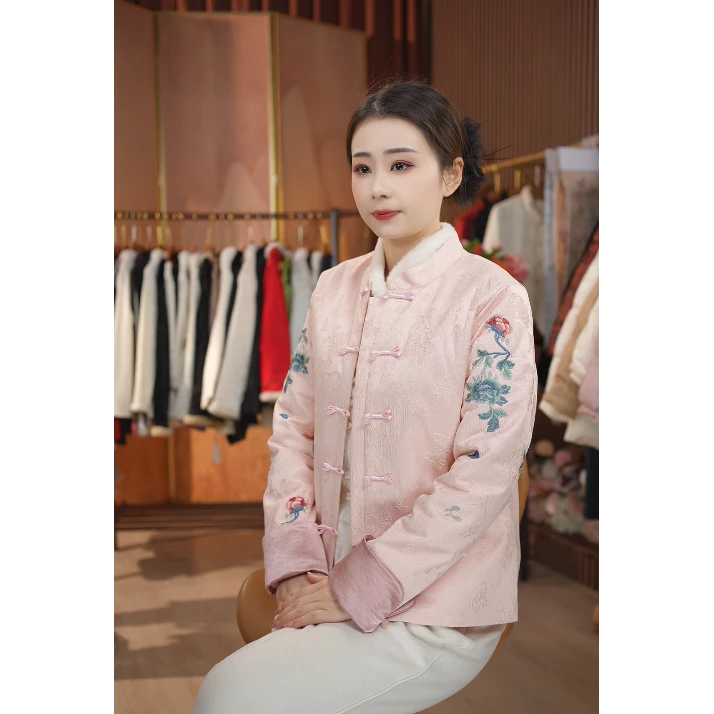 《若芙-棉服》新中式国风重工刺绣休闲百搭高定加厚棉服
