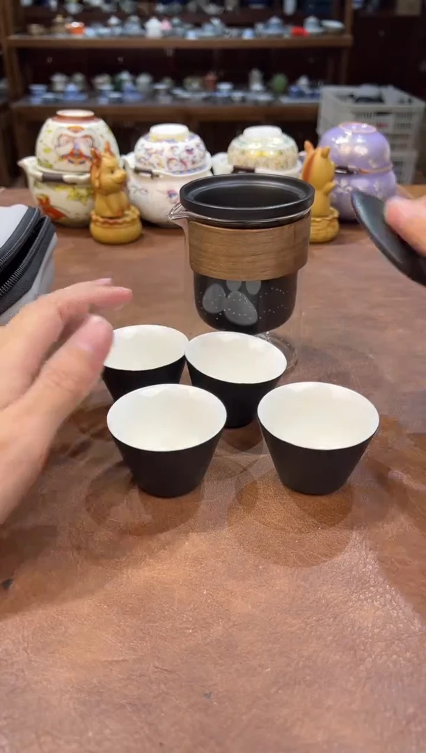 真的很便宜会开片的旅行茶具