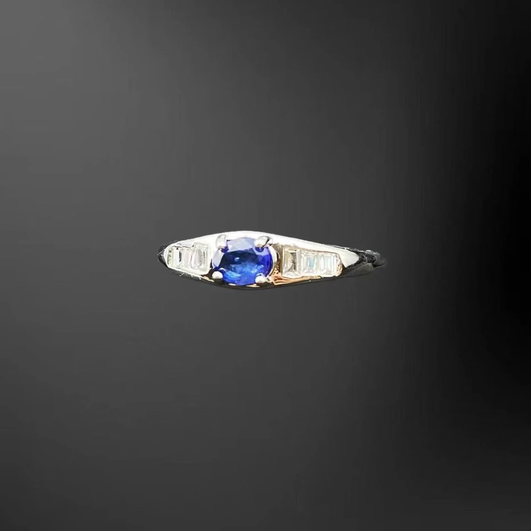 蓝宝石满钻排戒指A486J