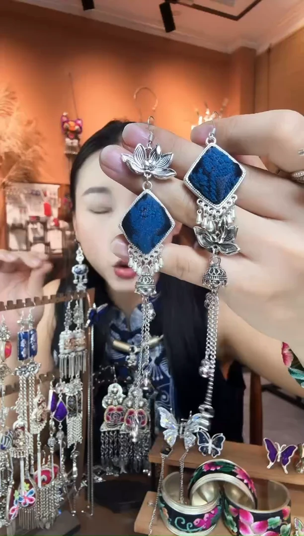 刺绣纯手工民族风耳环