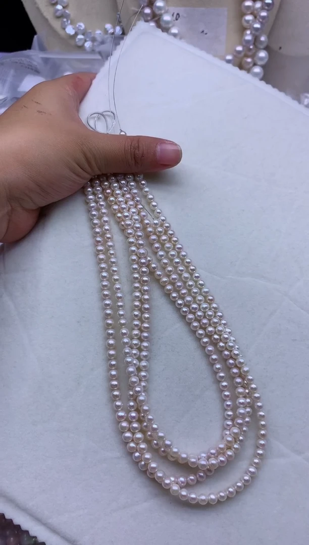 【闪购商品】淡水珍珠项链银S925镶嵌多发其一