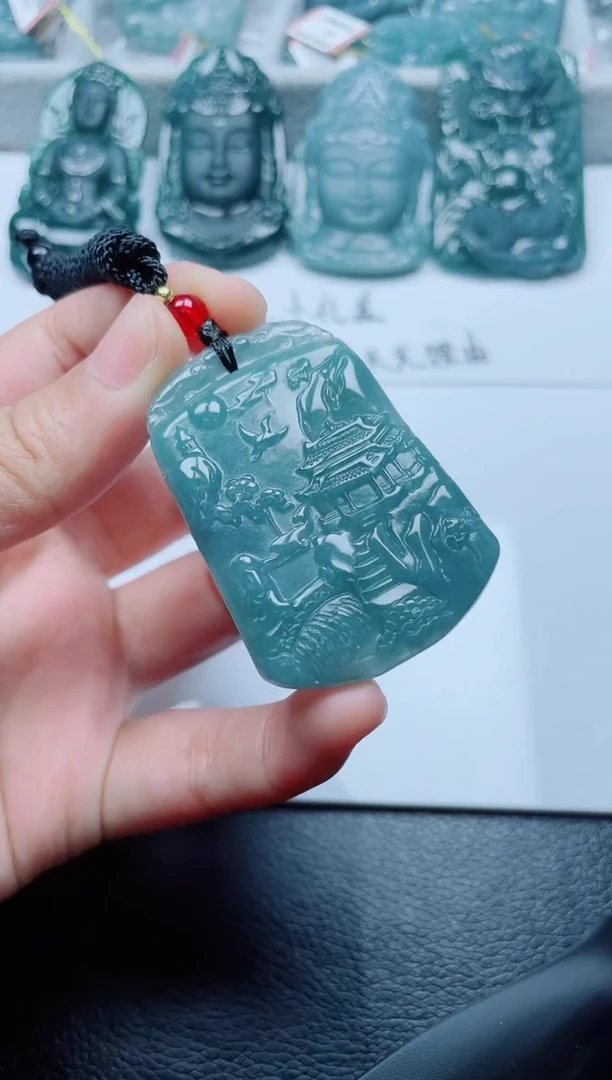 颈饰未镶嵌翡翠多样性发货随机发货-山水