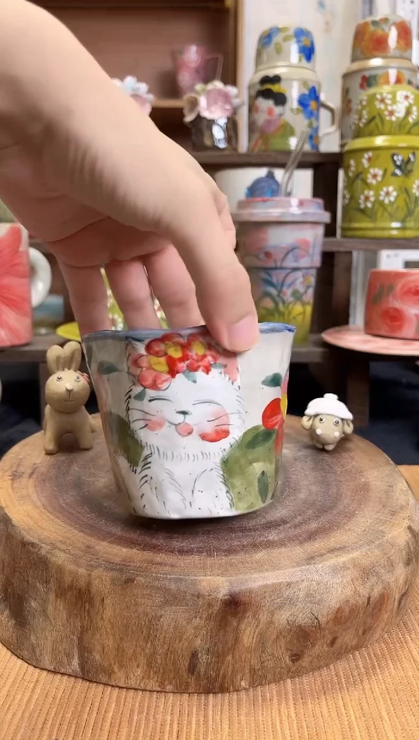 瓷片手绘釉下陶瓷高温