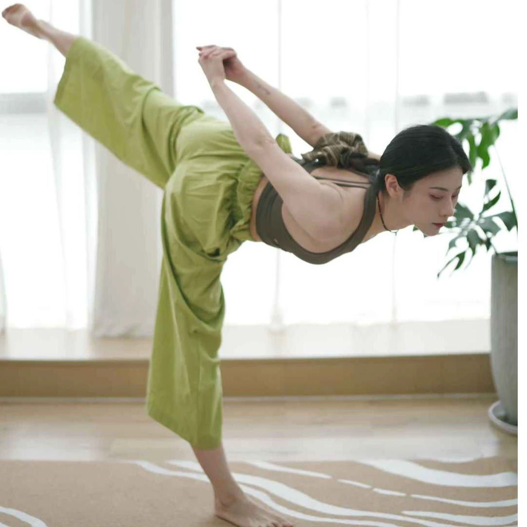 复古文艺-韩系花苞裤全棉女休闲裤运动健身普拉提瑜伽舞蹈裤