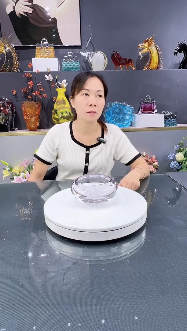 琉璃水晶琉璃果盘1个