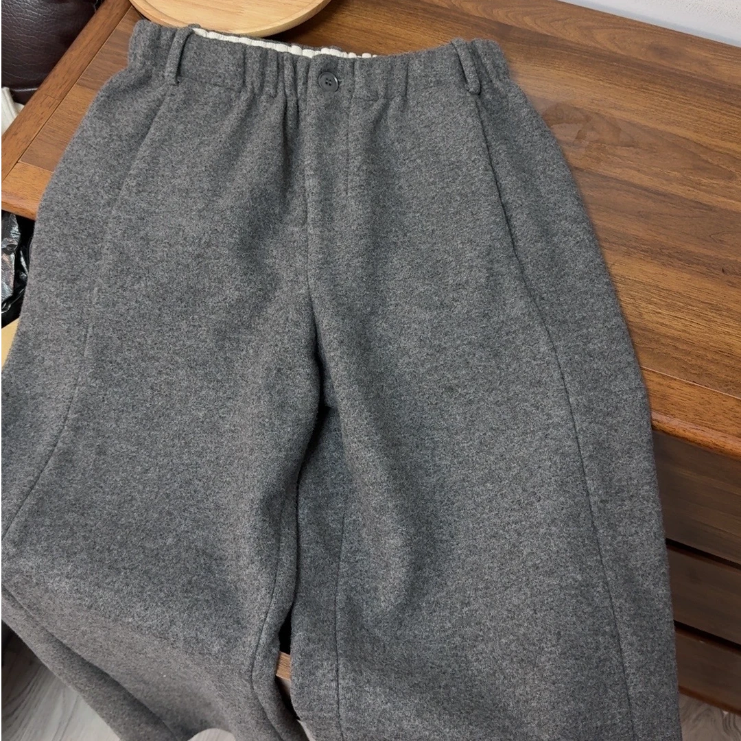 【原歌】2024年冬季新款韩版简约显瘦松紧休闲裤YG446