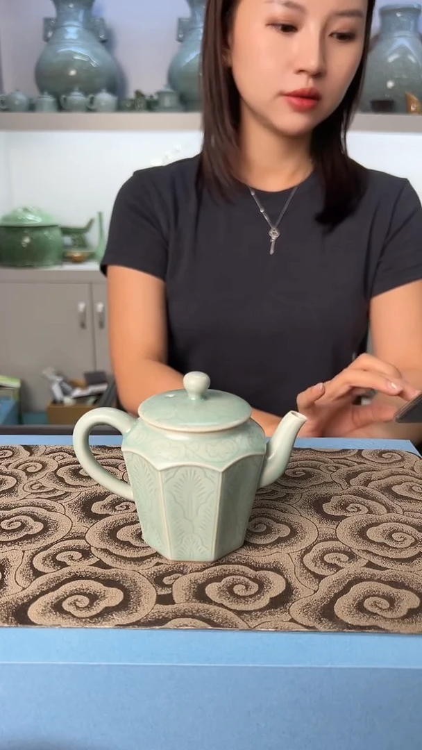 龙泉云间青瓷小米茶器