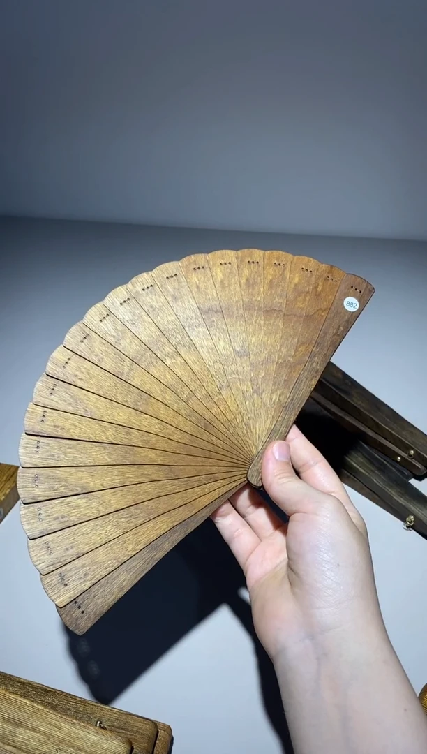 金丝楠16cm金丝楠木小叶桢楠扇882
