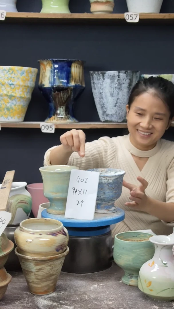 江西景德镇花盆微瑕402