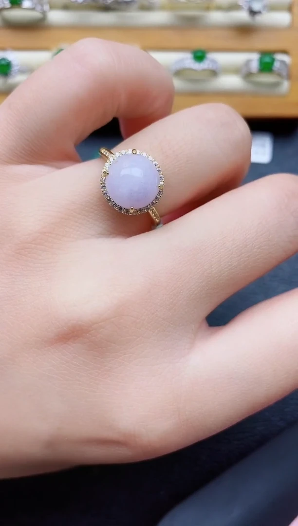 银S925镶嵌戒指翡翠1