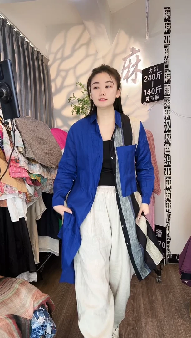 亚麻汉麻苎麻大码女装系列。140斤-250斤