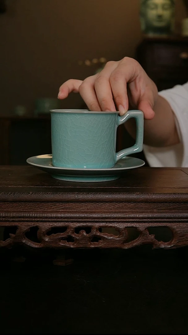 摆件仿古手工咖啡杯