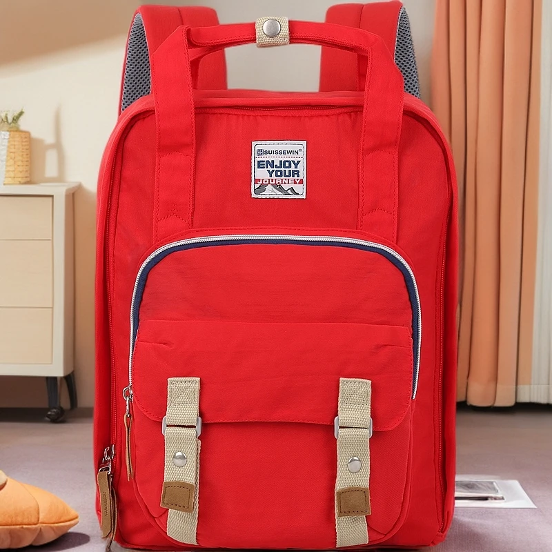 SUISSEWIN【国货】祥兴双肩背包书包女包双肩包书包带轻便潮流简约
