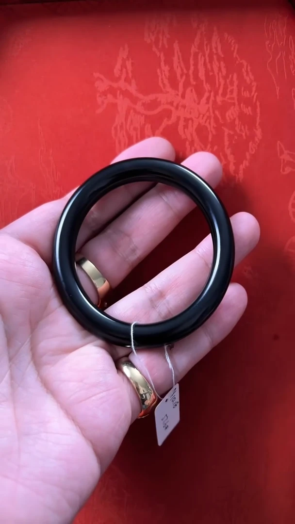 未镶嵌和田玉挂件新疆塔青圆条手镯57+内径