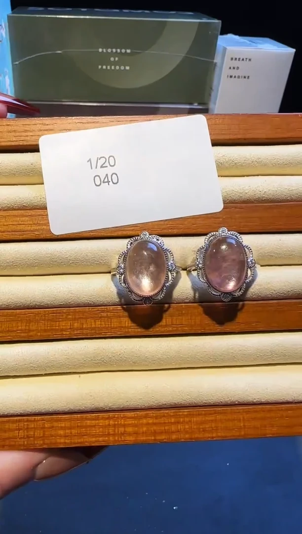 【闪购商品】水晶戒指银S925镶嵌多样性发其一（040）
