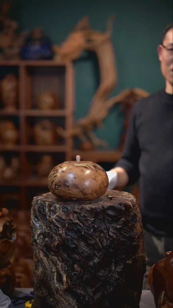 【闪购商品】枣木雷击枣木茶叶罐