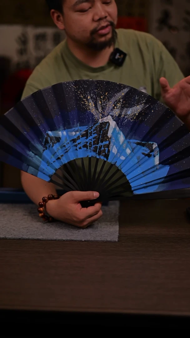 国画785- 10寸 手写  扇子-林