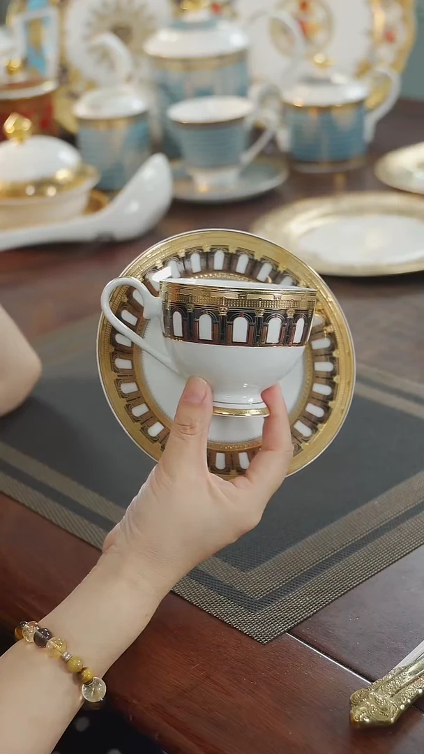 瓷片咖啡杯碟1套