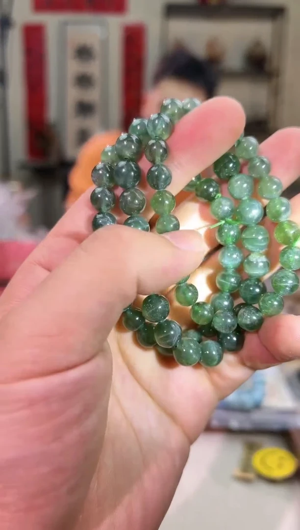 手串磷灰石未镶嵌8.5mm+绿磷灰（多样性发一）