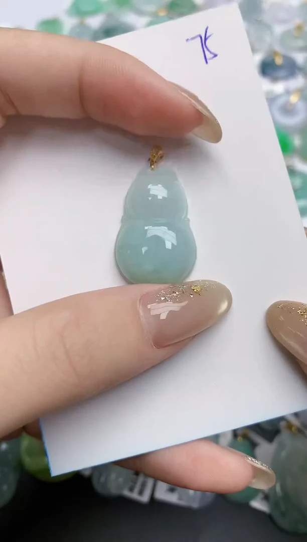 【闪购商品】翡翠颈饰18K金镶嵌天然缅甸翡翠A货