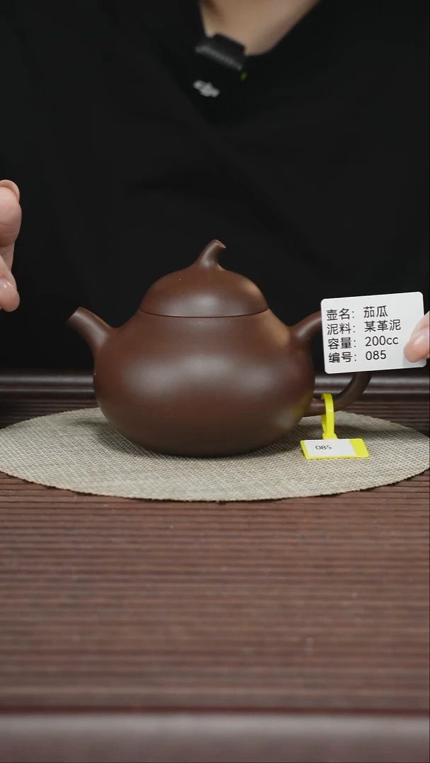 茶壶紫砂085 某革泥 茄瓜 200cc