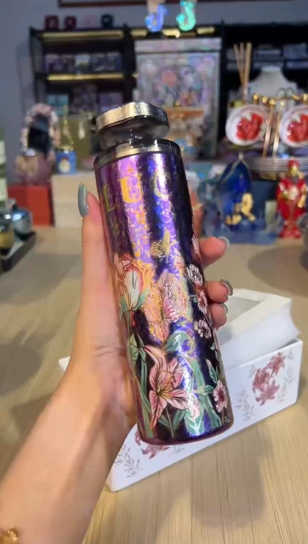 29造闵集 香水杯【繁花系列】180ML（紫色玫瑰花）