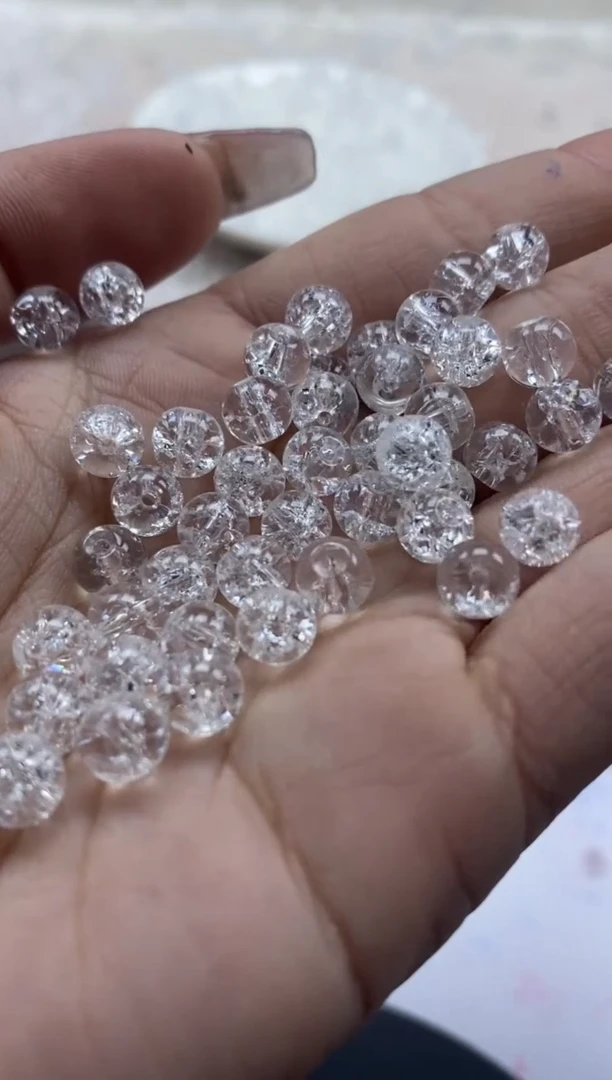 【闪购商品】水晶颈饰未镶嵌w903雪花幽灵6mm*50颗