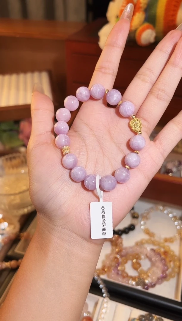 未镶嵌辉石手串紫锂辉手串