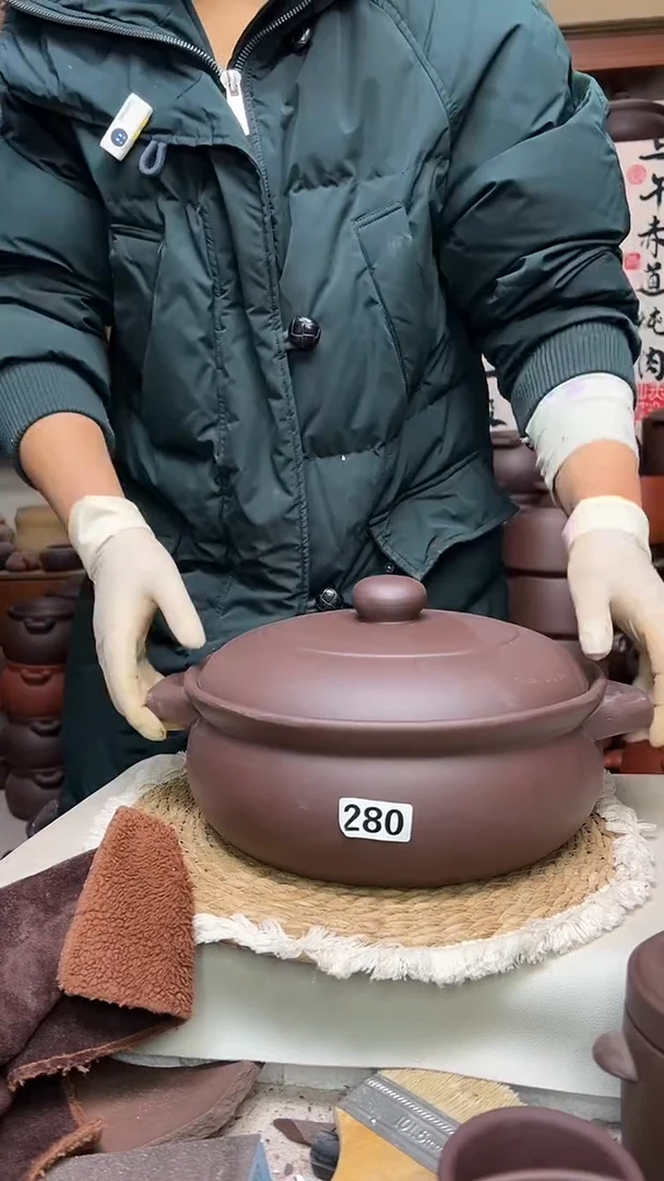 宜兴紫砂微瑕4升小火锅280