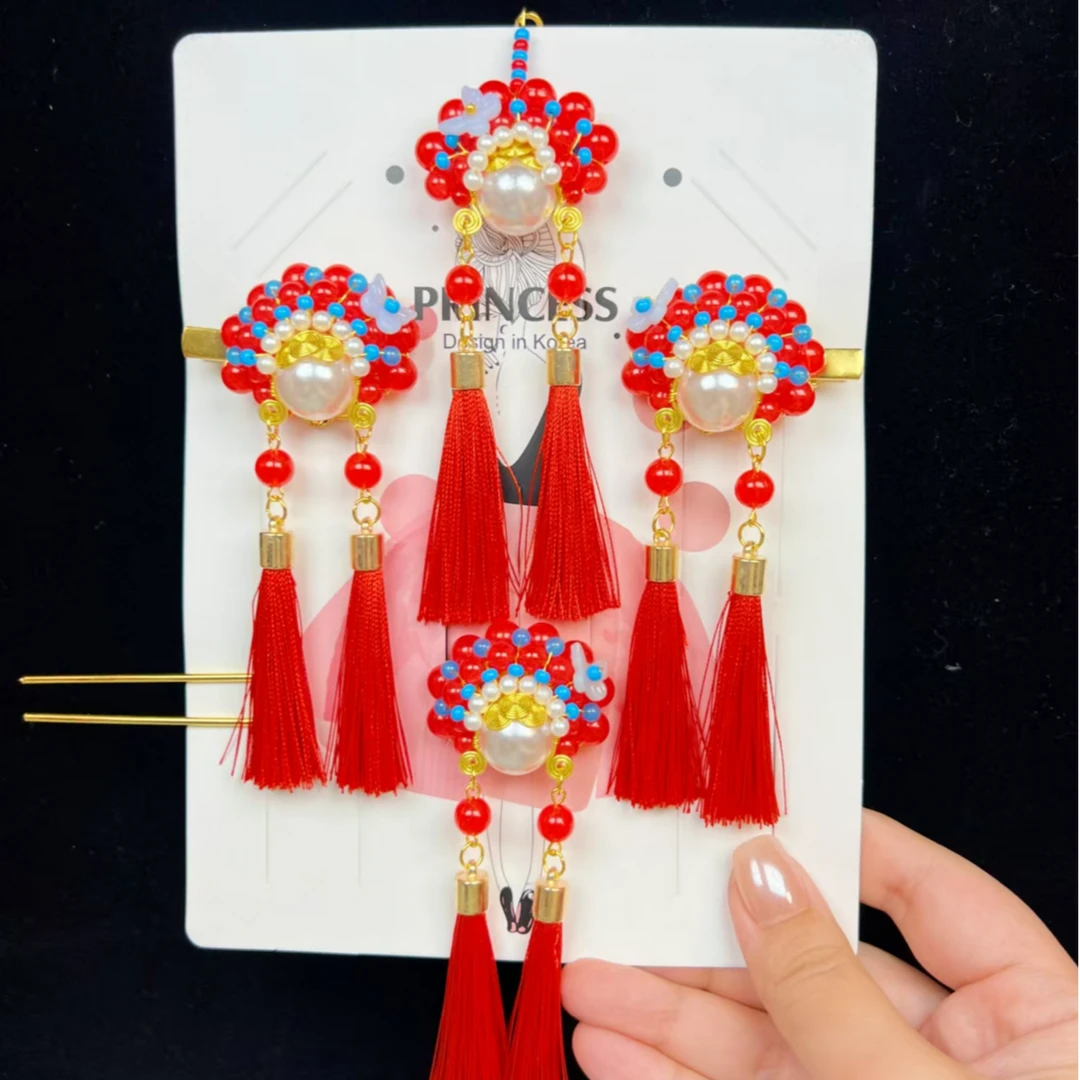 《燕子家》刀马旦系列凤冠发饰挂件材料包新中式发夹发饰款式颜色