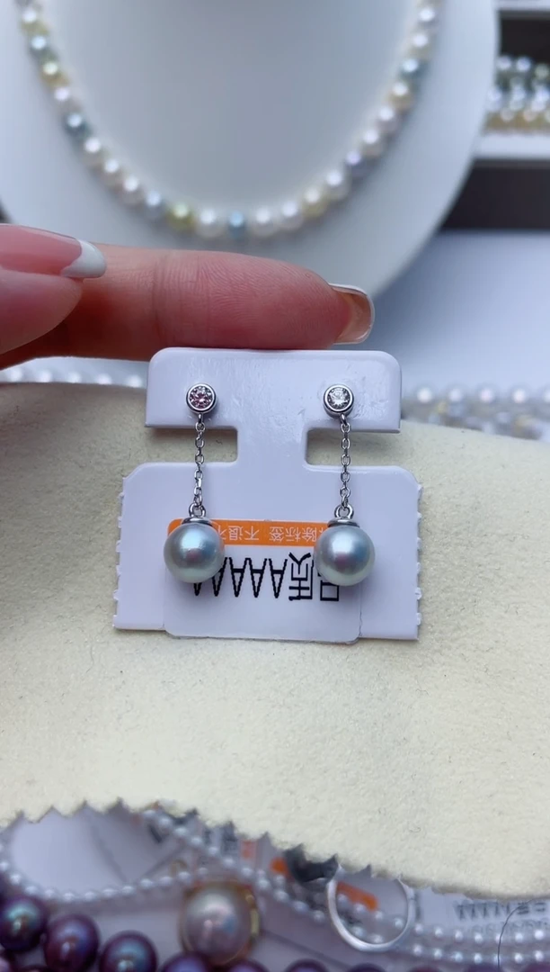 【闪购商品】海水珍珠耳饰银S925镶嵌W85