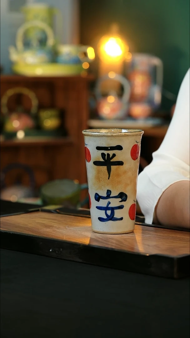 杯手绘心瓷陶瓷浮力