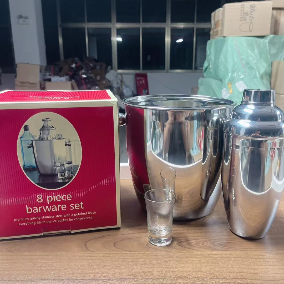 不锈钢调酒器手打摇杯冰桶调酒杯雪克杯