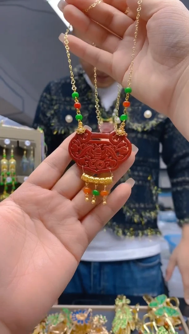 【闪购商品】翡翠耳饰合金255翡翠锁骨链