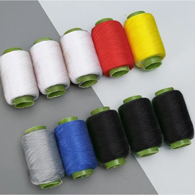 【3卷黑3卷白4卷彩】缝纫线缝衣服细线小卷黑白色彩色手工涤纶线团