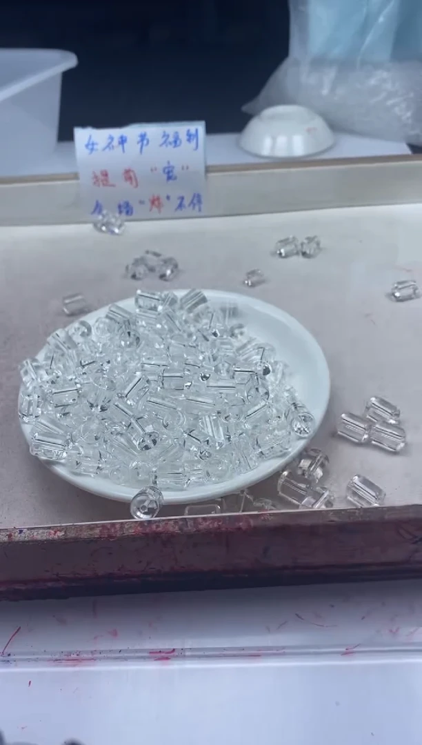 【闪购商品】水晶颈饰未镶嵌w2303白水晶管珠9*8mm*15颗