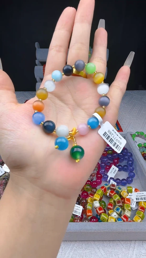 玛瑙/玉髓手链未镶嵌红彤彤轻奢珠宝手串