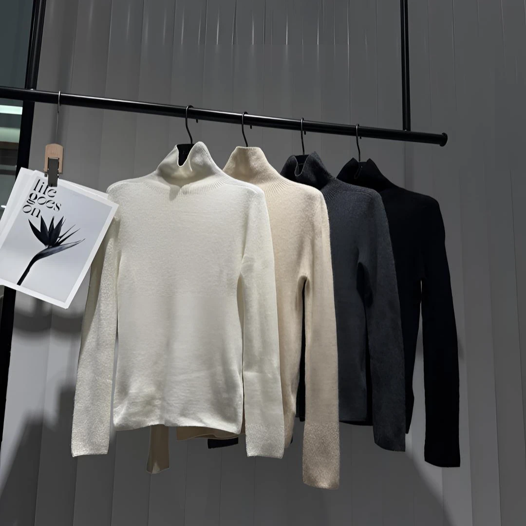 女长袖高领打底衫针织