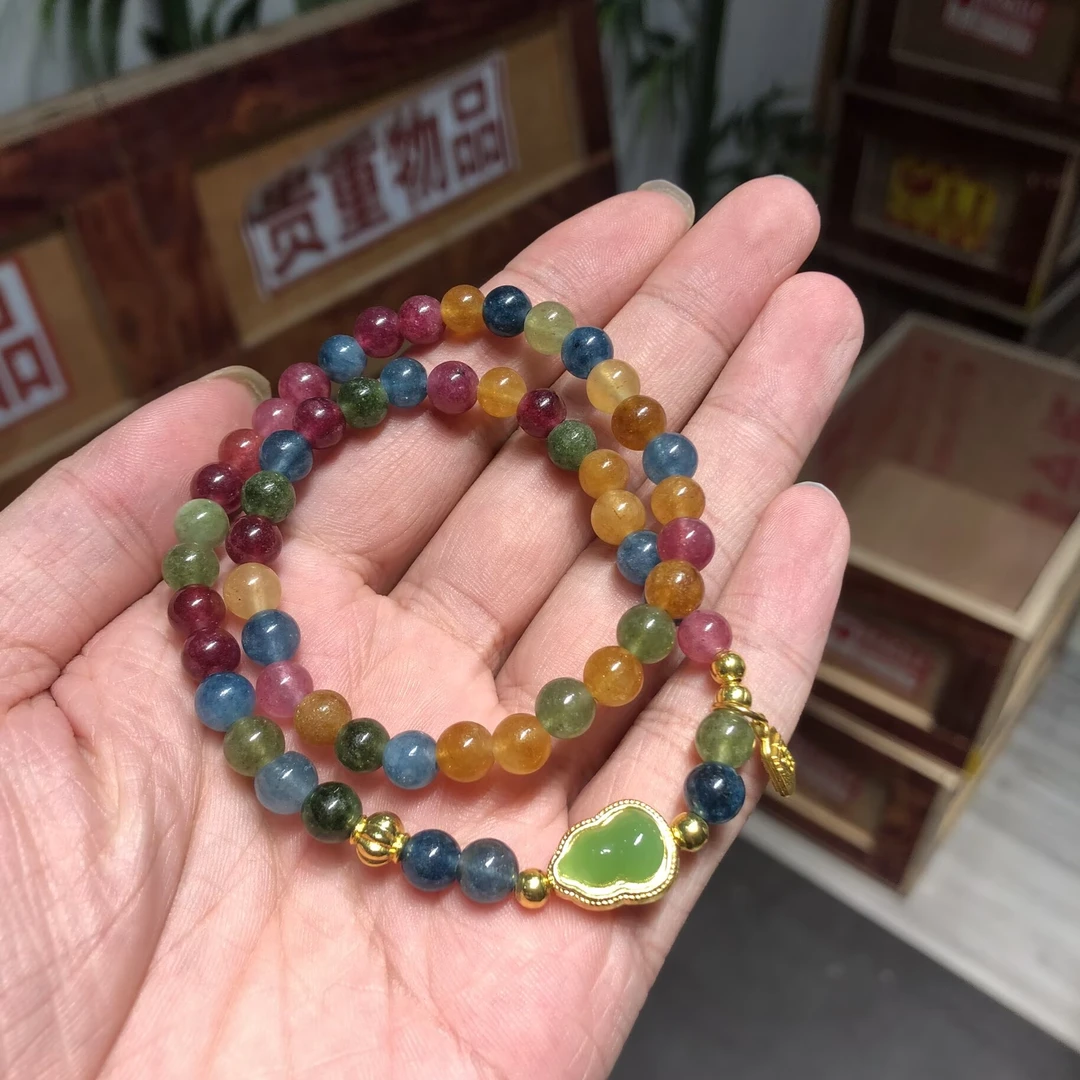 手链 彩色双圈手串无礼盒S1497